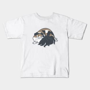 All Curled Up--Longhaired Scottish Fold Style Kids T-Shirt